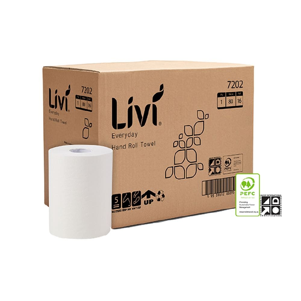 Livi Everyday Hand Towel Roll 1Ply 80M