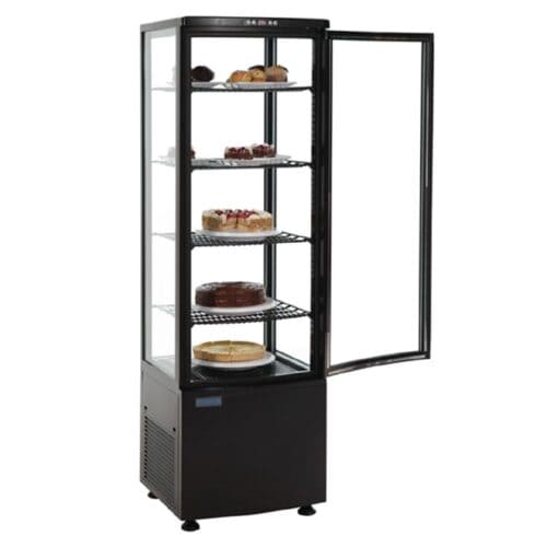 Polar C-Series Curved Door Display Fridge 235L 375W 2.3amp - Black