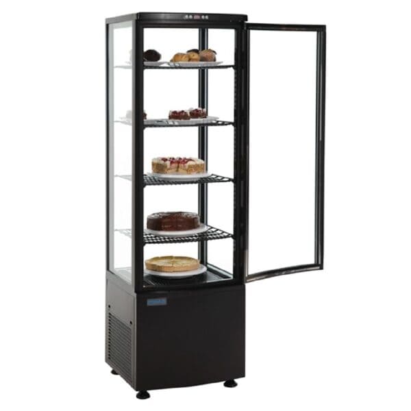 Polar C-Series Curved Door Display Fridge 235L 375W 2.3amp - Black
