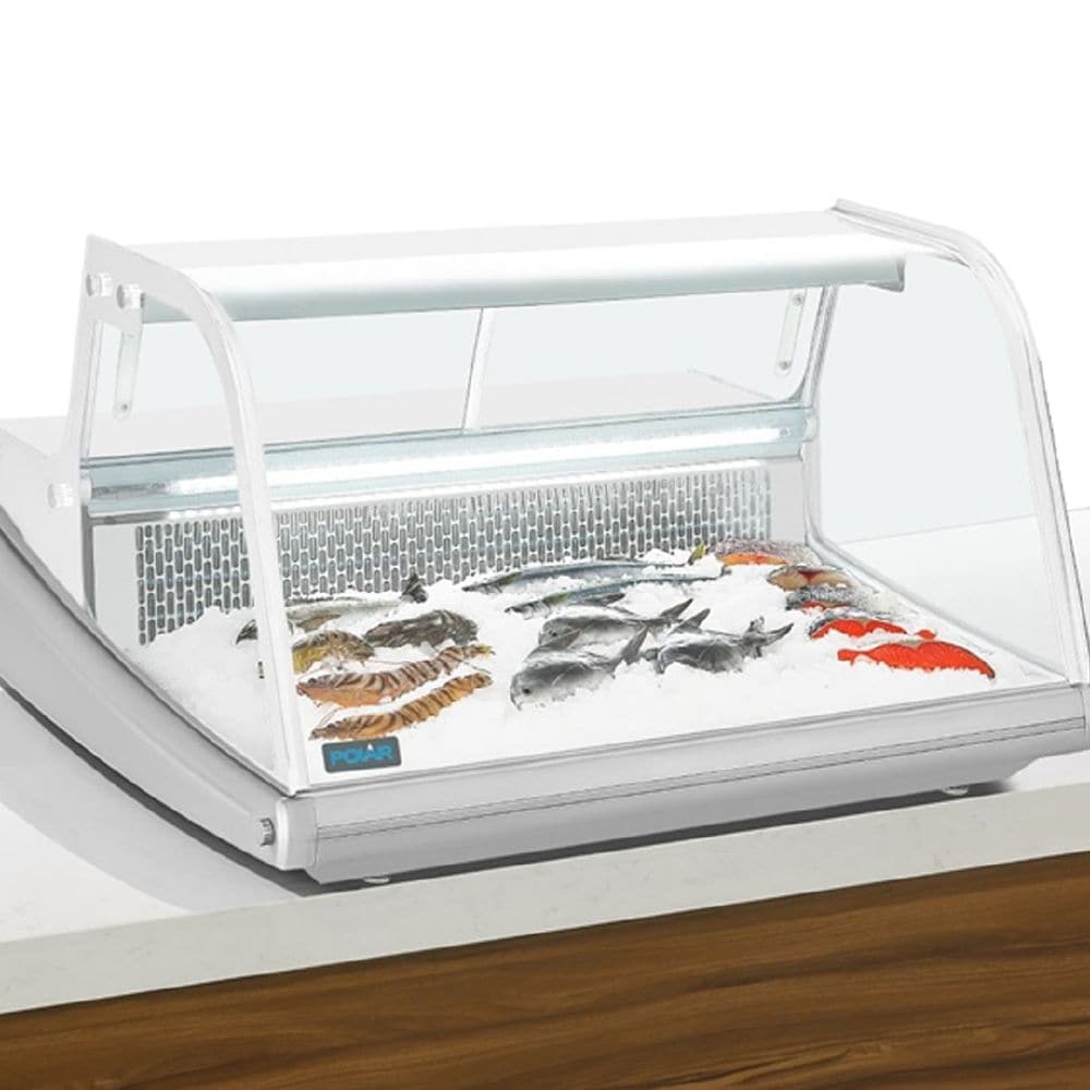 Polar Counter Top Serve Over Fish Display Unit 915mm 220V - White