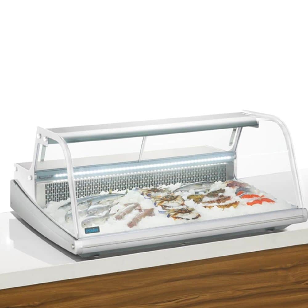 Polar Counter Top Serve Over Fish Display Unit 1245mm 220V - White