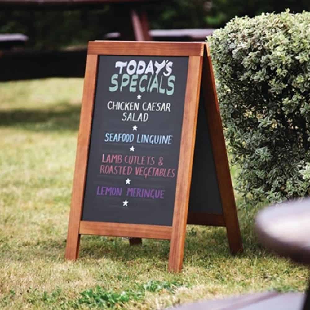 Pavement Chalkboard 1240x740x65mm w/ Wood Frame Olympia