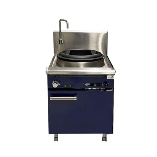 B&S Verro Single Hole Deluxe Waterless Wok Table Cabinet - Blue