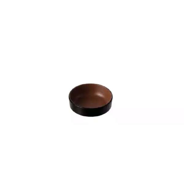Melamine Stackable Sauce Dish 100mm Brown/Black