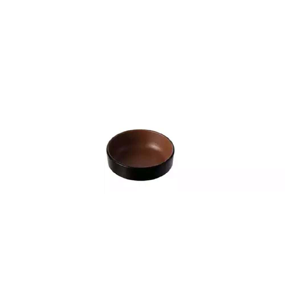 Melamine Stackable Sauce Dish 100mm Brown/Black