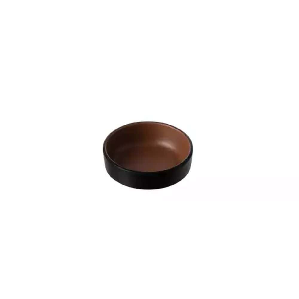 Melamine Stackable Sauce Dish 127mm Brown/Black