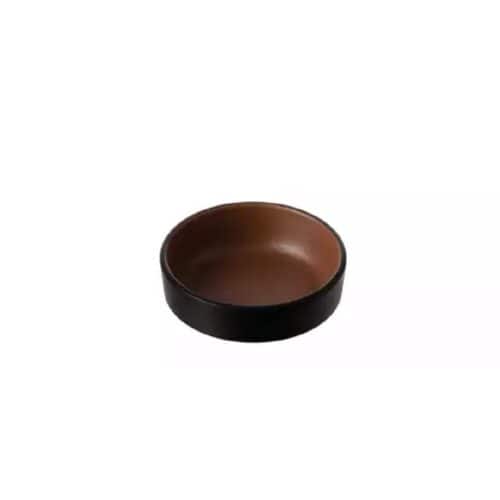 Melamine Stackable Sauce Dish 155mm Brown/Black