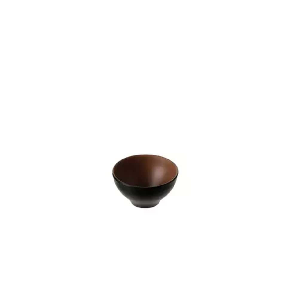 Melamine Noodle Bowl 300ml Brown/Black