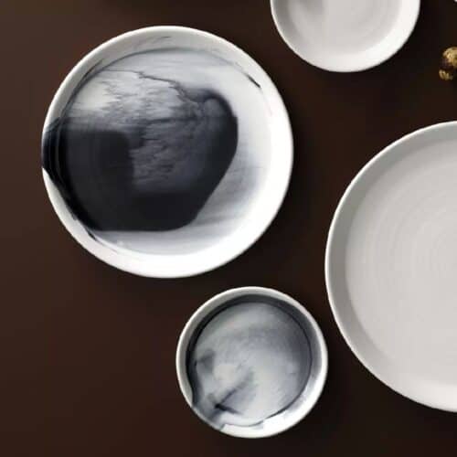 Finn Round Plate Tapered 150mm Pottr - Black Smoke