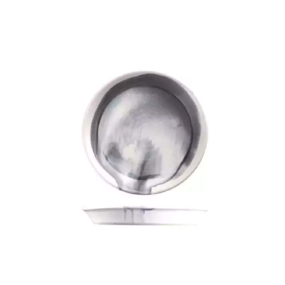 Finn Round Plate Tapered 150mm Pottr - Black Smoke