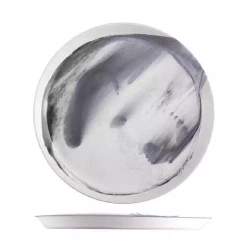 Finn Round Plate Tapered 290mm Pottr - Black Smoke