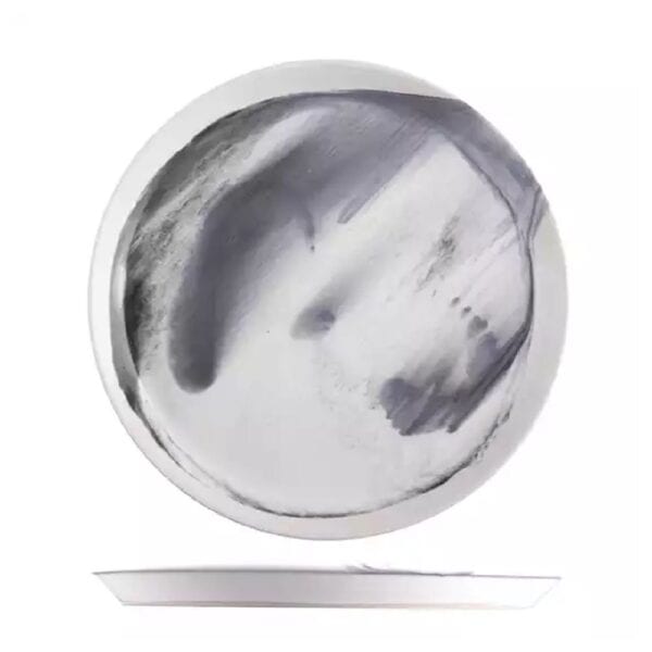 Finn Round Plate Tapered 290mm Pottr - Black Smoke