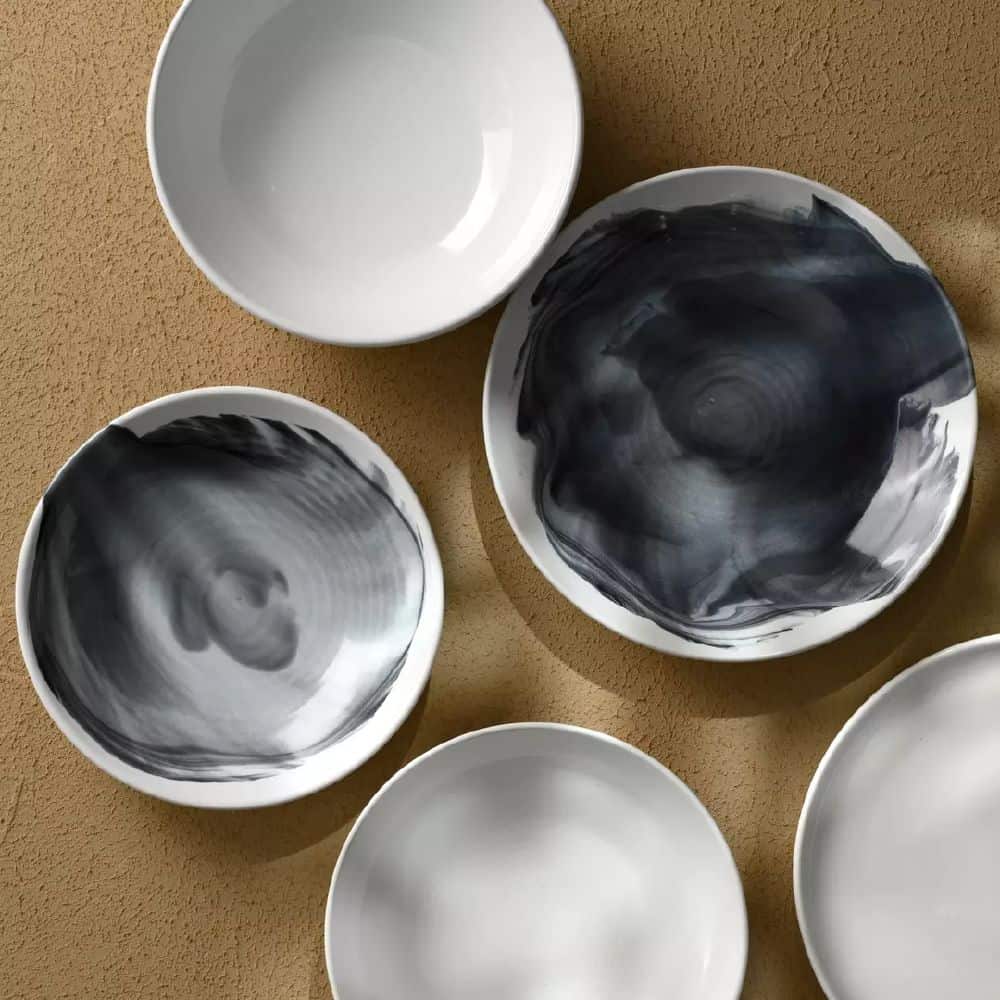 Aspen Round Bowl Coupe 210mm 600ml Pottr - Black Smoke