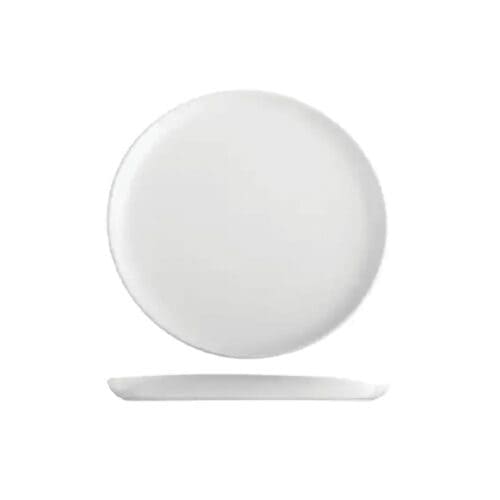Aspen Round Plate Flat Coupe 230mm Pottr - White