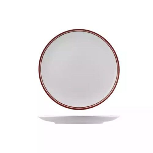 Round Coupe Plate 240mm Nano Cru Red
