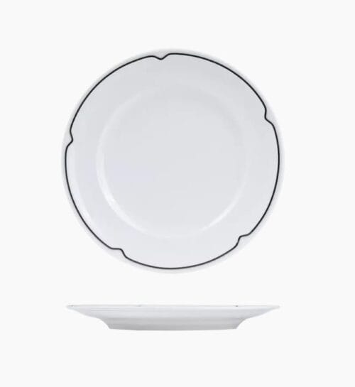 Round Plate 240mm w/ Wide Rim Charlotte