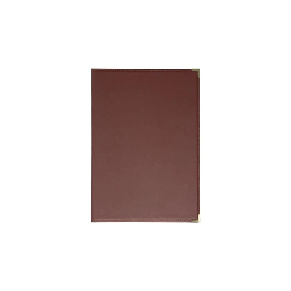 Four Card Menu Holder A4 w/ Leatherette Style Cover Olympia - Burgundy