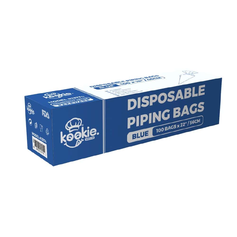 Disposable Piping Bag 560mm Kookie - Blue (100 Pack)