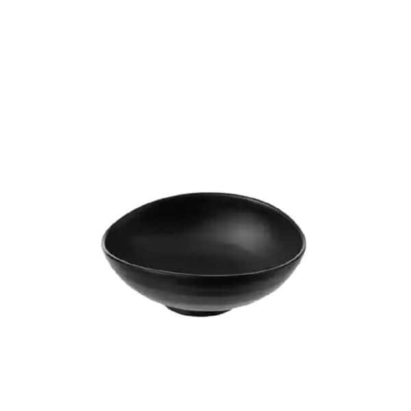 Melamine Oval Bowl 800ml Matte Black