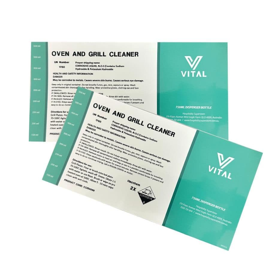 Label Only - Vital Oven & Grill Cleaner