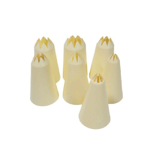 Piping Nozzle Set - 7 Pieces Star PP Kookie - Ivory