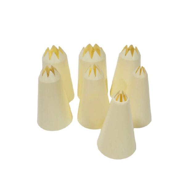 Piping Nozzle Set - 7 Pieces Star PP Kookie - Ivory