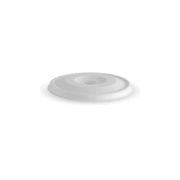 Flat Lid Suits (105mm) Takeaway Cold Cup BioCane White Plant Fibre