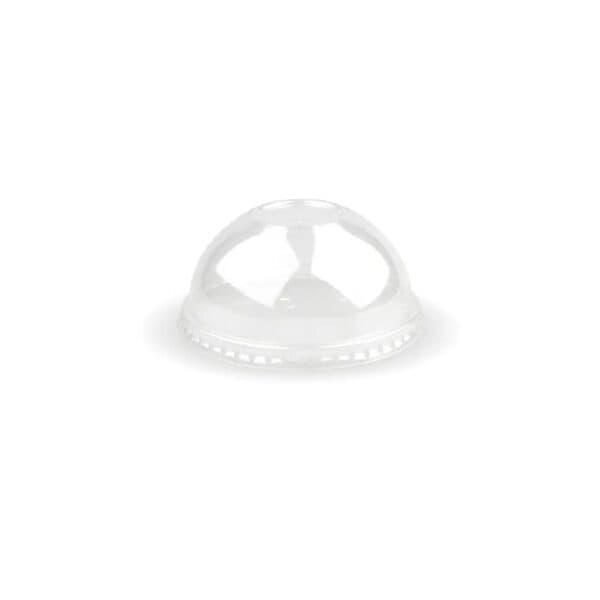 BIOBCL90CPLAD Dome Lid w/ Straw Slot Suits (90mm) Takeaway Cold Cup BioCup Clear