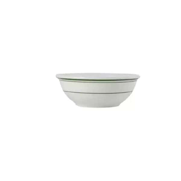TITX110158 Nappie Bowl 443ml Green Bay White/Green Double Line