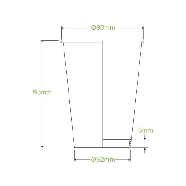Christmas Series Single Wall BioCup Takeaway Coffee Cup 280ml / 8oz (80mm)