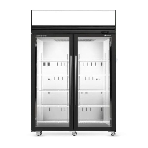 SKSKFT1300NA ActiveCore 2 Door Freezer w/ Frameless Heated Glass Door & LED Internal Lighting S/S 1310L 8.0957kW - Black